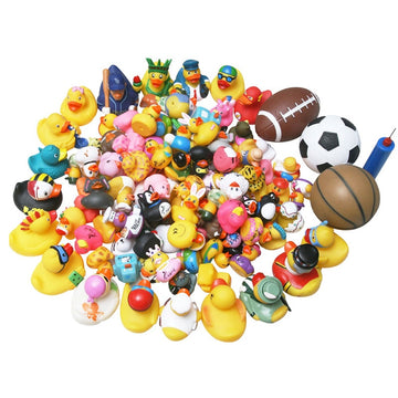 Random delivery 50PCS baby Bath Toy Swimming ducks