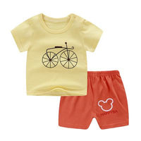Cute Watermelon Short Sleeves+short Set For Baby Boy